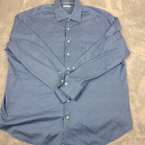 Peter Millar Crown Lite Ranger Abstract Print Long Sleeve Cotton‎ Button-up 2XL
